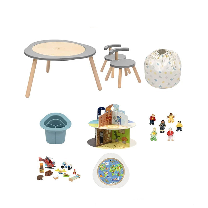 ✨Multifunctional children's toy game table and educational table and chairs: a fun treasure box to start your child's growth journey🎉