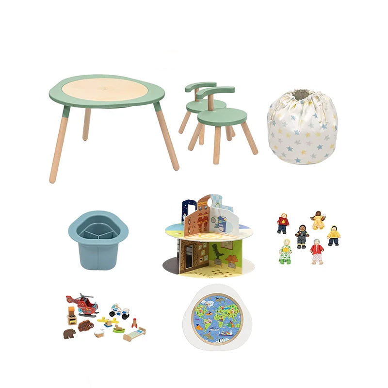 ✨Multifunctional children's toy game table and educational table and chairs: a fun treasure box to start your child's growth journey🎉